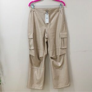 7 FOR ALL MANKIND cargo pants Beige Faux Vegan Leather